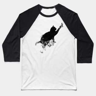 Cat up in Smoke Baseball T-Shirt